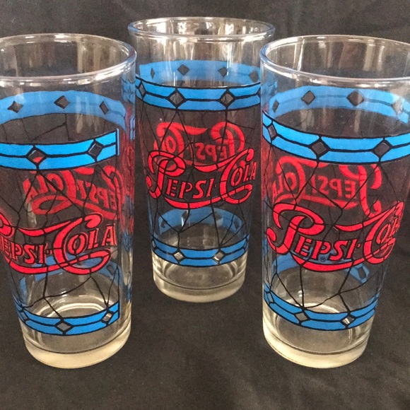 Other - Vintage Pepsi-Cola Drinking Glass Set of 3